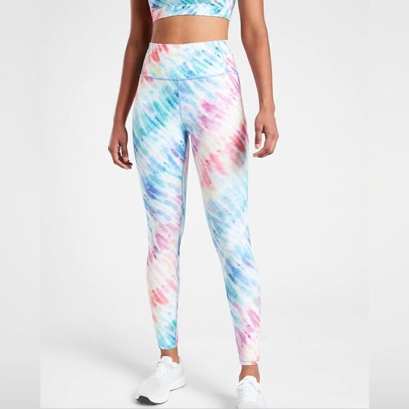 Athleta love proudly 7/8 tight small TALL rainbow tie dye pride legging - Picture 1 of 8